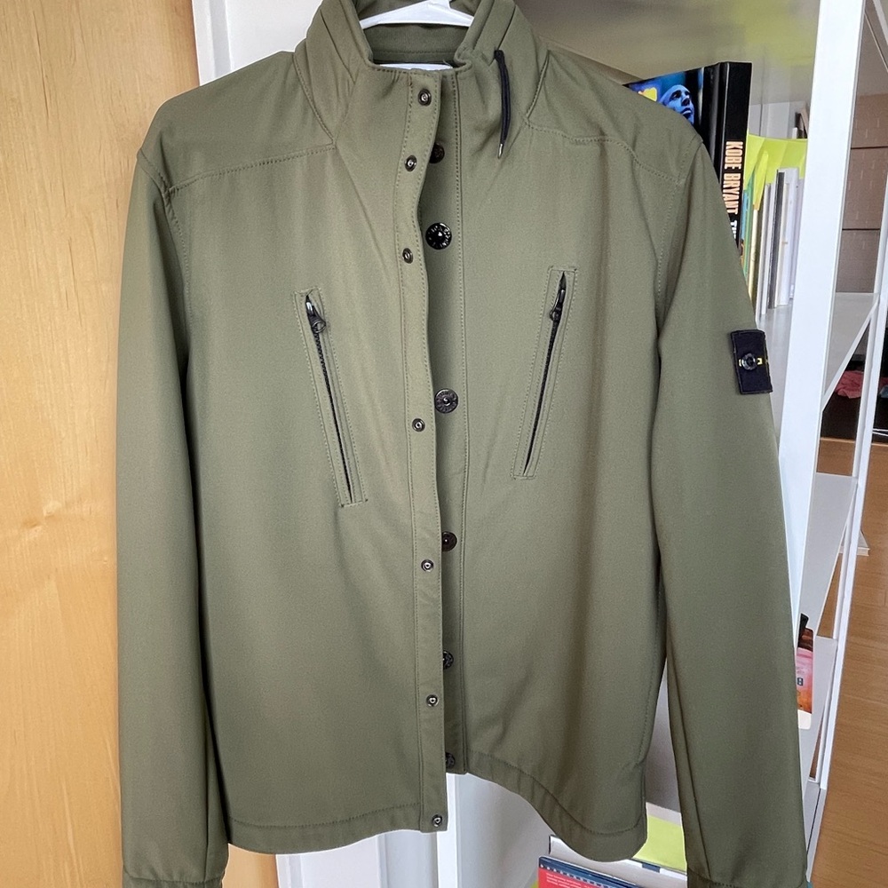 Stone Island Green Military Field Jacket Lightweight Technical Design